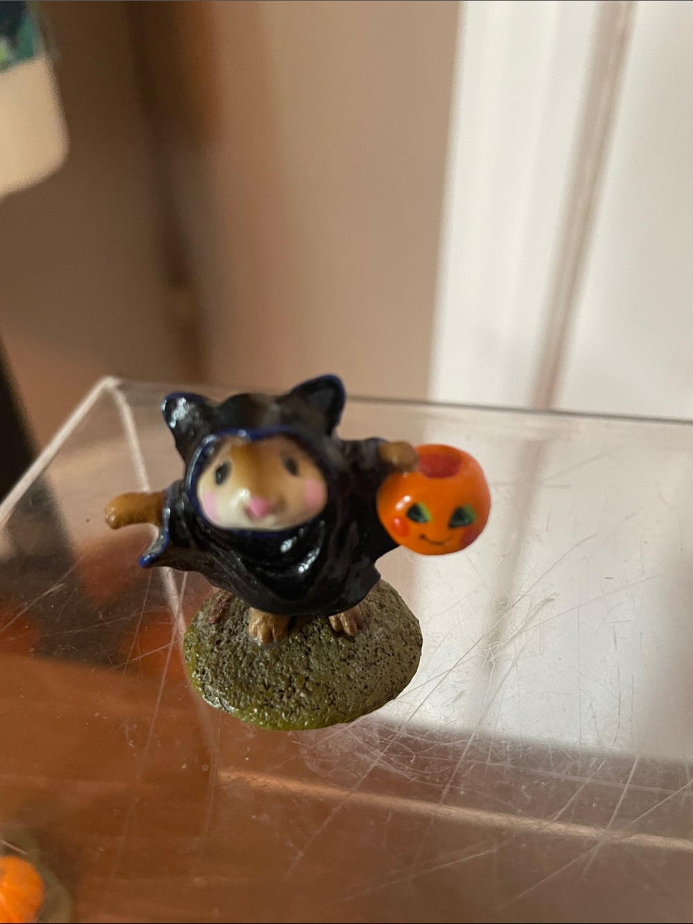 Retired Vintage Wee Forest Folk Bat Mouse figurine
